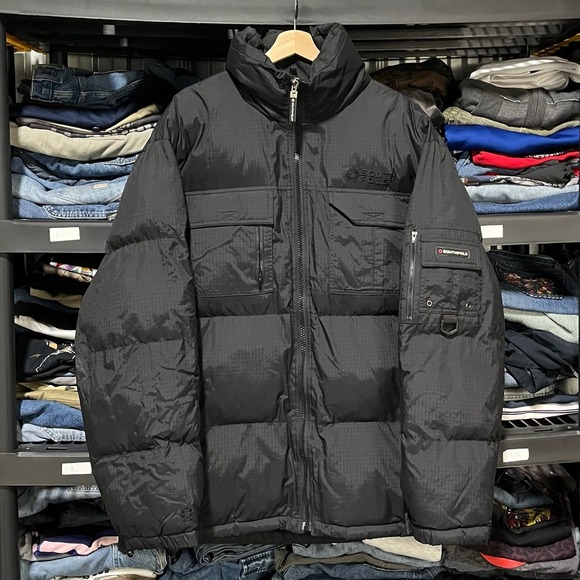 Vintage Y2K‎ Southpole Down Puffer Jacket Mens XL Black Hip-Hop Gorp Outdoor